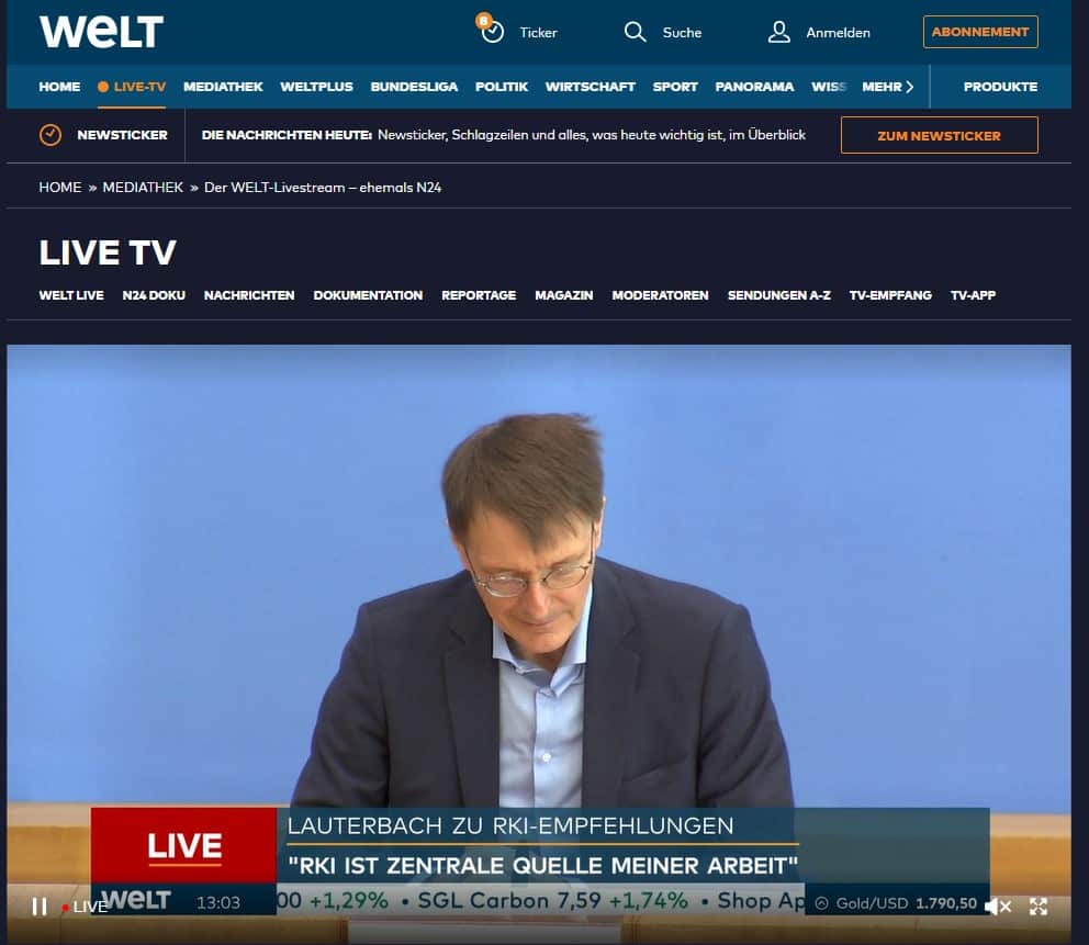 Welt live, N24