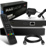 MAG 540w3 IPTV Set Top Box 1GB RAM 4K HEVC H 265 Unterstützung Linux WLAN integriert