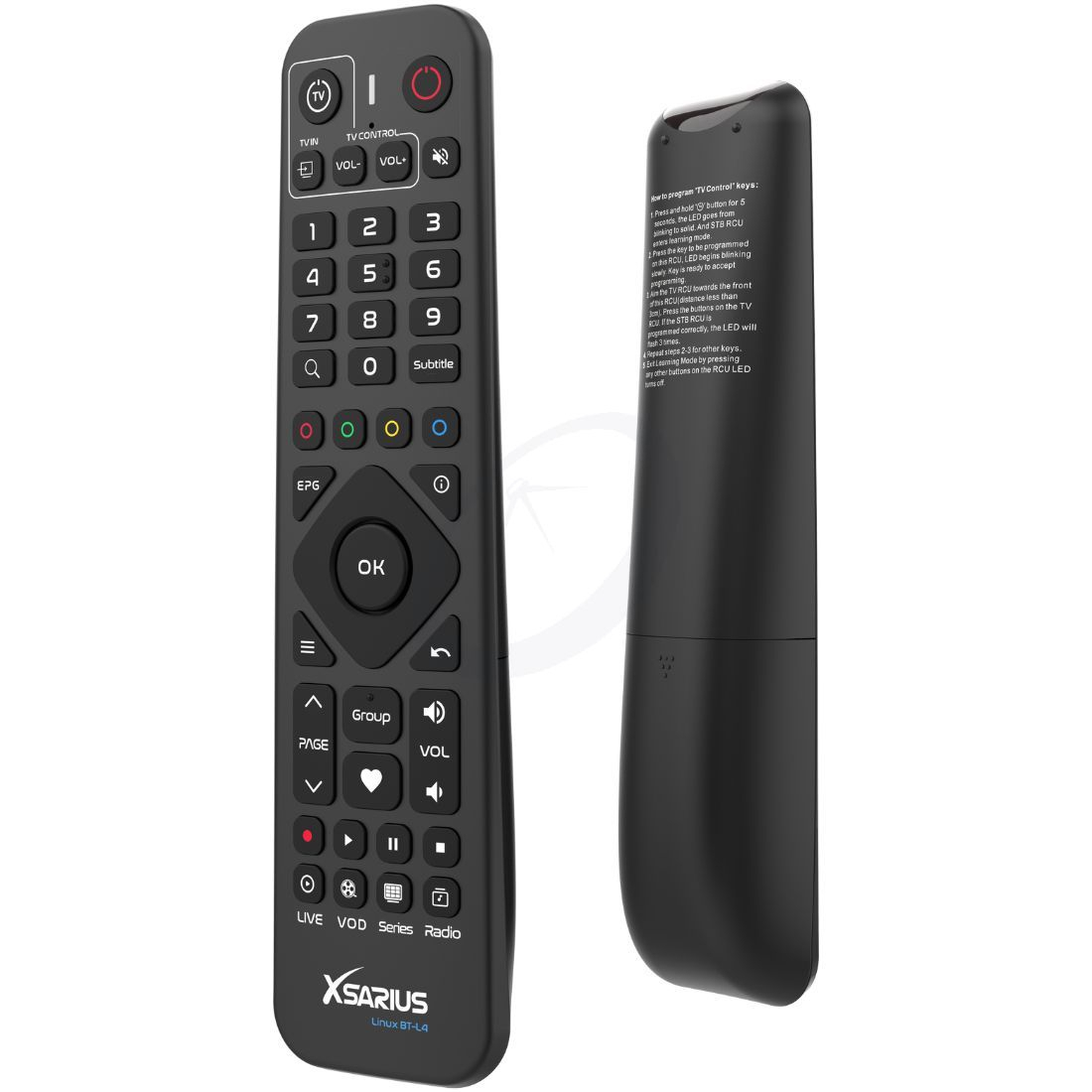 Xsarius Sniper 2-Serie BT-L4 RCU IR- und Bluetooth-Fernbedienung mit Hintergrundbeleuchtung 1 Xsarius Sniper 2-Serie BT-L4 RCU IR- und Bluetooth-Fernbedienung mit Hintergrundbeleuchtung