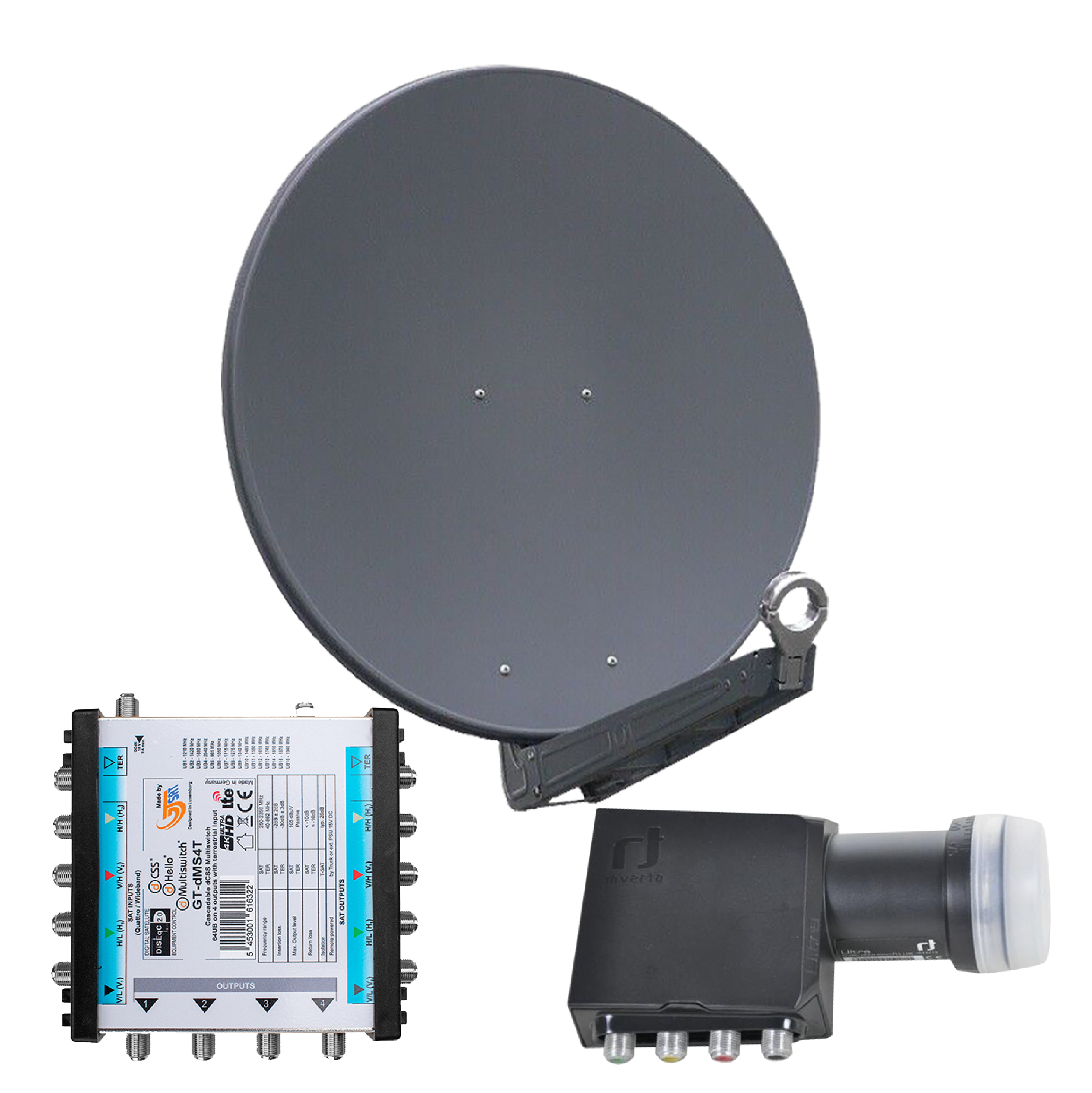Gibertini OP 75 SE - Alu-Antenne - anthrazit - 64 Teilnehmer mit Unicable-Multischalter 1 Gibertini OP 75 SE - Alu-Antenne - anthrazit - 64 Teilnehmer mit Unicable-Multischalter