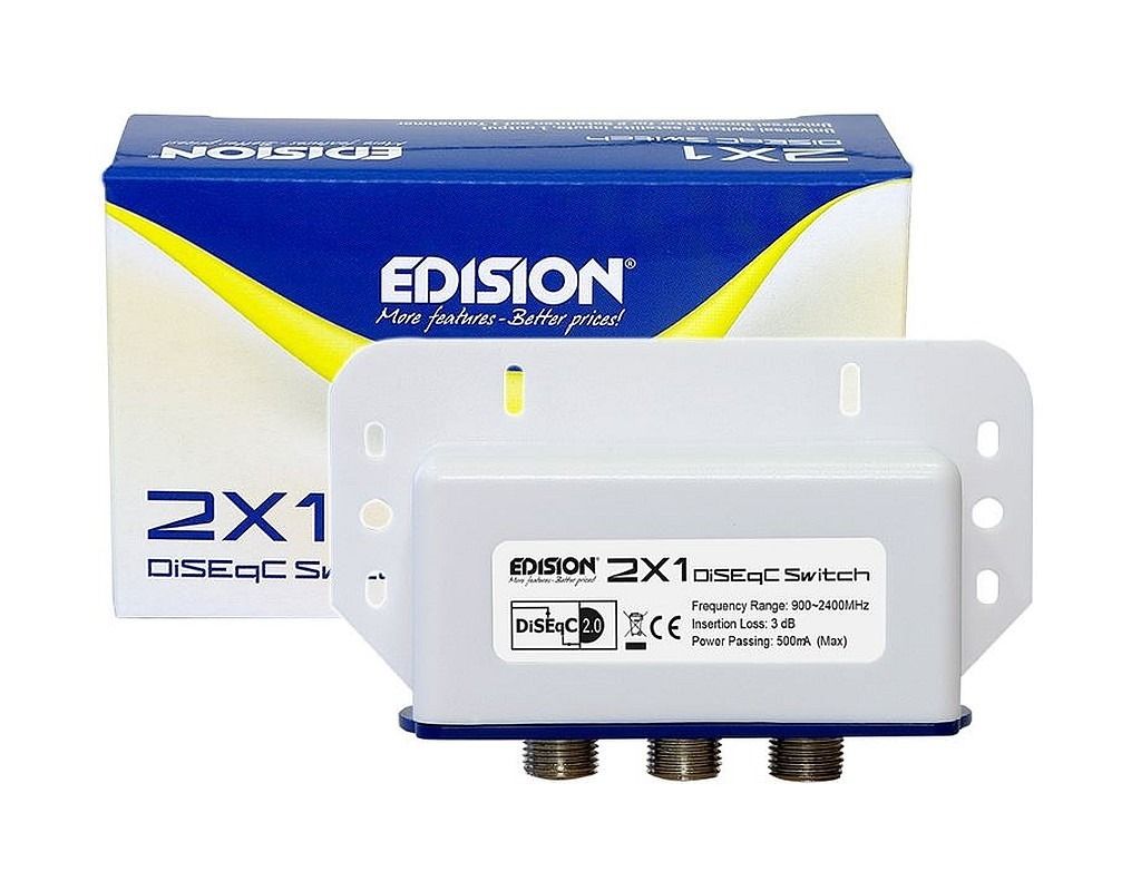 Edision DiSEqC Schalter Switch 2/1 1 Edision DiSEqC Schalter Switch 2/1