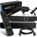 MAG 540 IPTV Set Top Box 1GB RAM 4K HEVC H 265 Unterstützung Linux