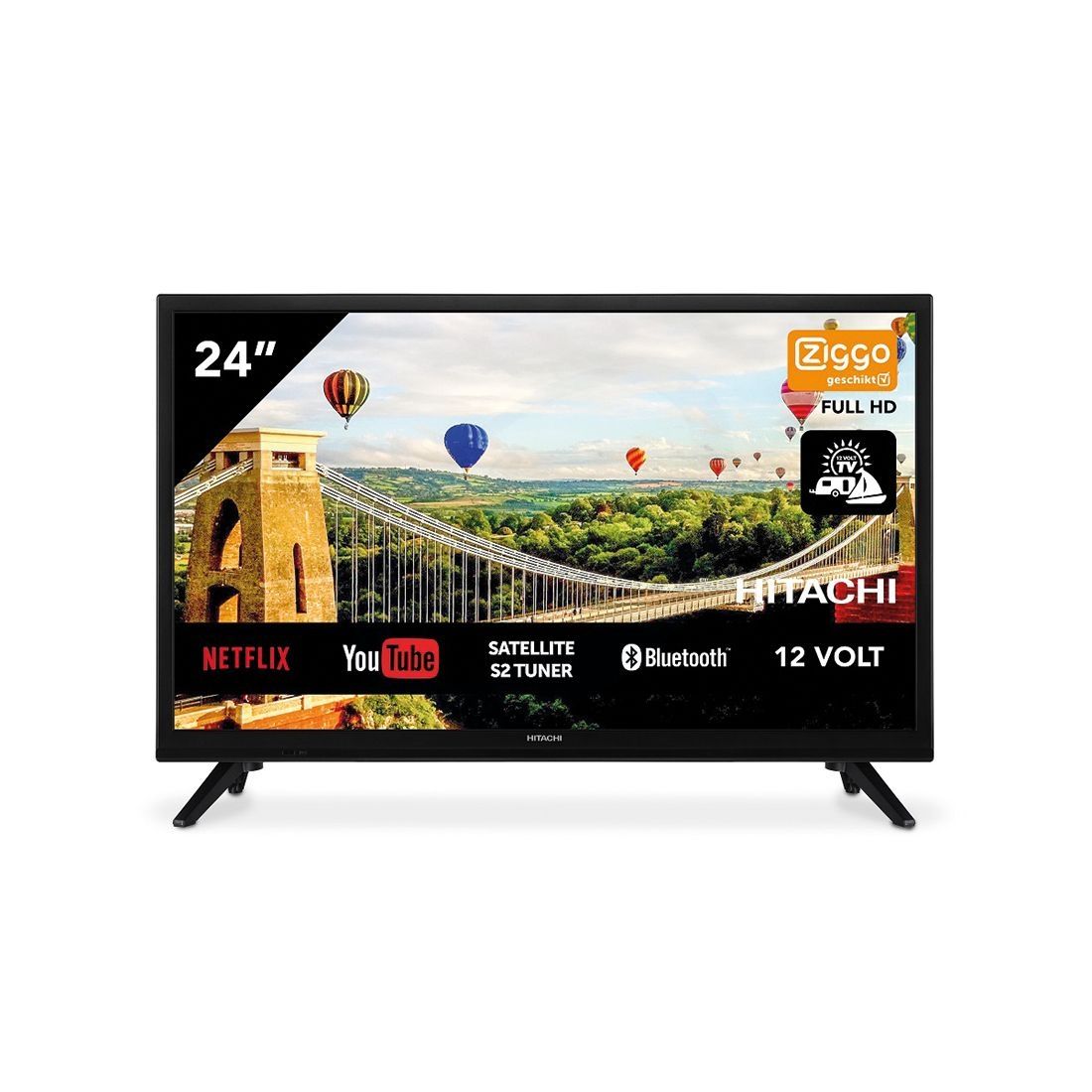 Hitachi 24HE2202 24 Zoll 61cm Smart AndroidTV Wifi Bluetooth HD LED DVB-S2/C/T2 - 12V und 230V 1 Hitachi 24HE2202 24 Zoll 61cm Smart AndroidTV Wifi Bluetooth HD LED DVB-S2/C/T2 - 12V und 230V