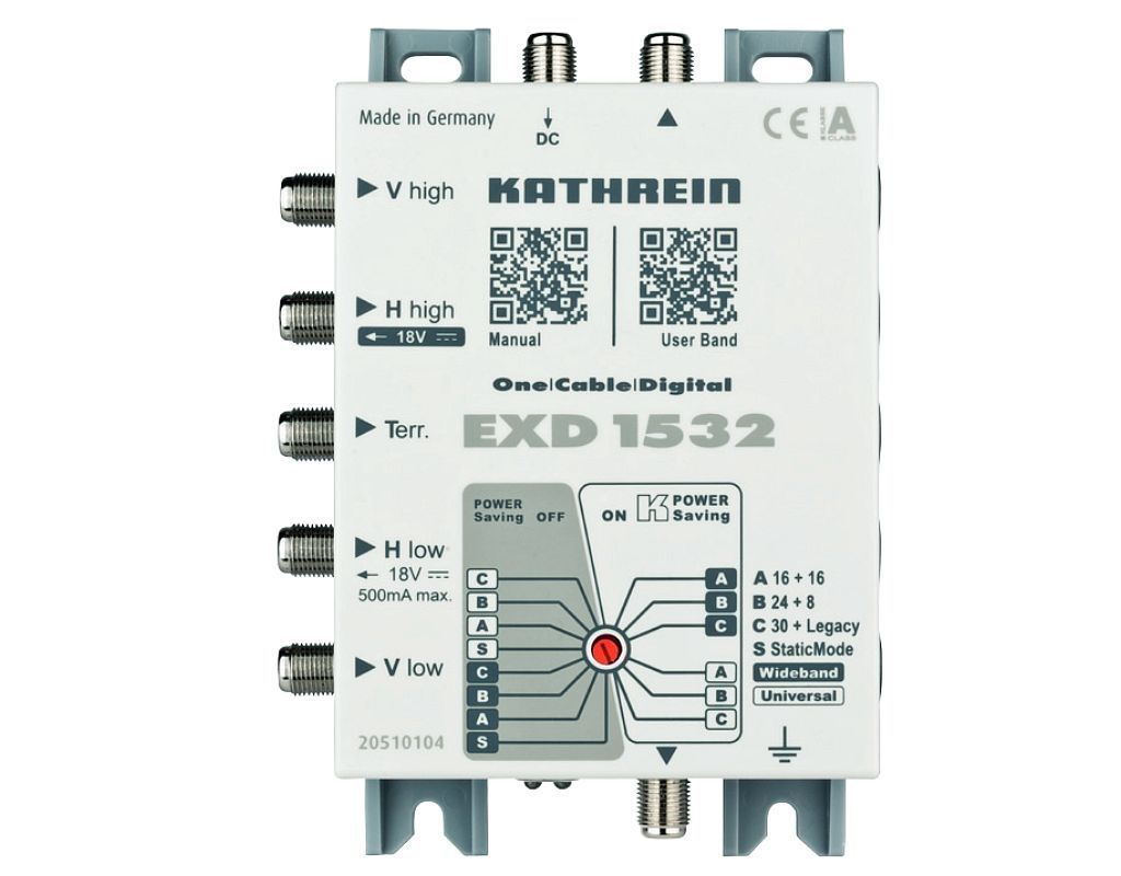 Kathrein EXD 1532 Einkabel-Multischalter 4 Modi Stand Alone 1 Kathrein EXD 1532 Einkabel-Multischalter 4 Modi Stand Alone