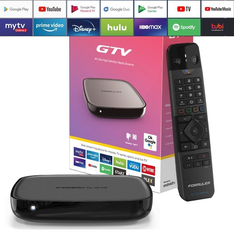 Formuler GTV 4K UHD IPTV Android 9 Player H.265 2GB RAM 16GB Flash Gigabit 5GHz Wlan, Schwarz 1 Formuler GTV 4K UHD IPTV Android 9 Player H.265 2GB RAM 16GB Flash Gigabit 5GHz Wlan, Schwarz