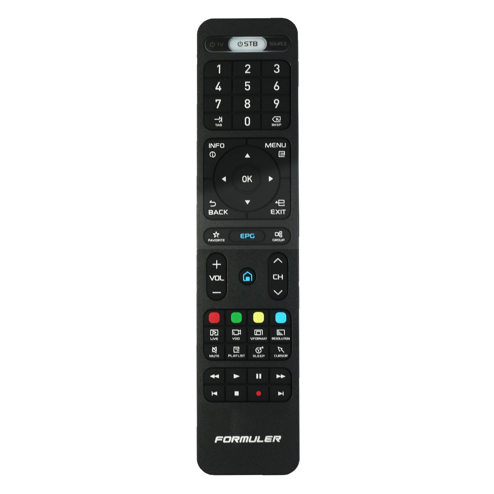 Fernbedienung für Formuler IPTV-Boxen Z7+ 5G Z8 ZX 5G S Turbo und mehr Schwarz 1 Fernbedienung für Formuler IPTV-Boxen Z7+ 5G Z8 ZX 5G S Turbo und mehr Schwarz