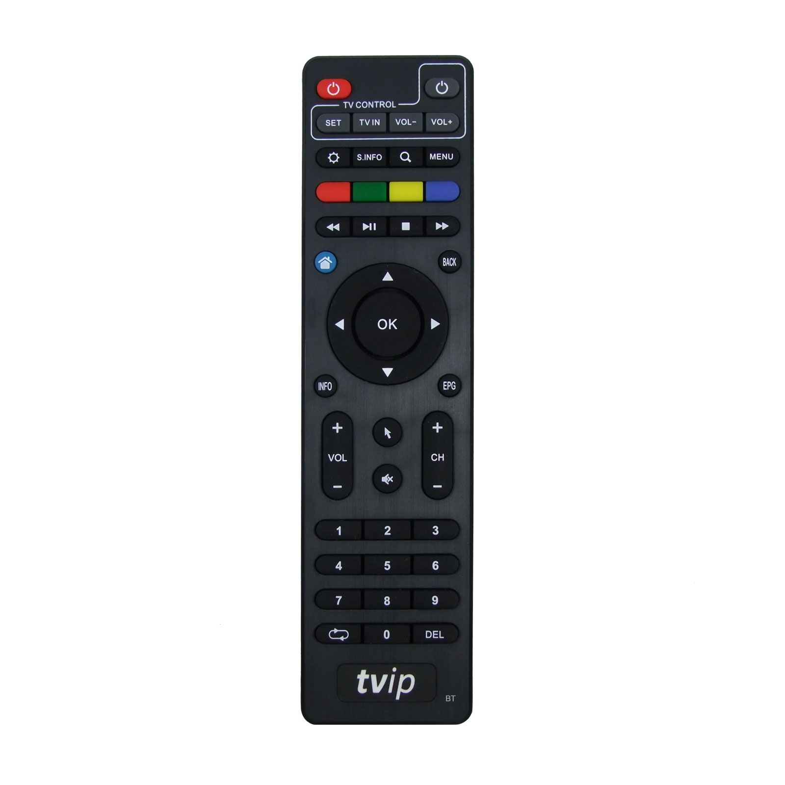 Fernbedienung für TVIP IPTV Boxen v.4xx v.6xx mit Bluetooth Funktion Schwarz 1 Fernbedienung für TVIP IPTV Boxen v.4xx v.6xx mit Bluetooth Funktion Schwarz