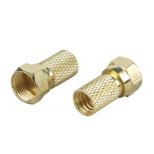 F-Stecker 7mm, vergoldet 1 F-Stecker 7mm, vergoldet