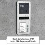 BALTER ERA IP Aufputz-Türstation Full HD RFID 2-Draht BUS 180° Weitwinkelkamera Silber 3 Familienhau