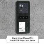 BALTER ERA IP Aufputz-Türstation Full HD RFID 2-Draht BUS 180° Weitwinkelkamera Schwarz 2 Familienha