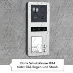 BALTER ERA IP Aufputz-Türstation Full HD RFID 2-Draht BUS 180° Weitwinkelkamera Silber 2 Familienhau