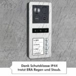 BALTER ERA IP Aufputz-Türstation Full HD RFID 2-Draht BUS 180° Weitwinkelkamera Silber 4 Familienhau