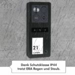 BALTER ERA IP Aufputz-Türstation Full HD RFID 2-Draht BUS 180° Weitwinkelkamera Schwarz 1 Familienha
