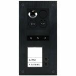 BALTER ERA Black RFID 2-Draht BUS IP Türstation für 2 Familienhaus 150° Weitwinkelobjektiv